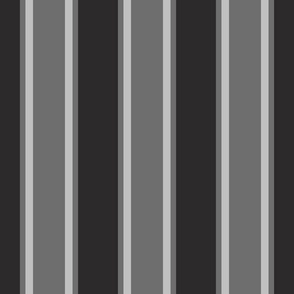 Carbone Gray Monochromatic Vertical Stripes charcoal Medium Scale
