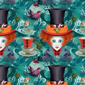 magritte inspired mad tea party with the mad hatter 