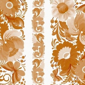 medium // Vertical Floral stripes in beige