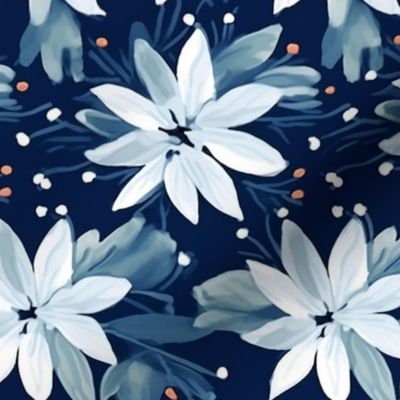 magritte inspired snowflake flowers 