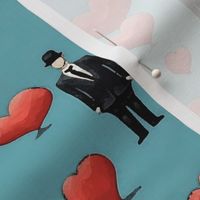 surreal heart victorian valentine inspired by rene magritte