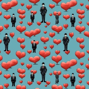 surreal heart victorian valentine inspired by rene magritte