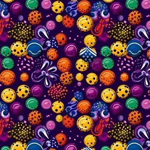 geometric mardi gras beads