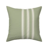 JUMBO // classic ticking stripes - creamy white_ light sage green 02 - traditional simple minimalist