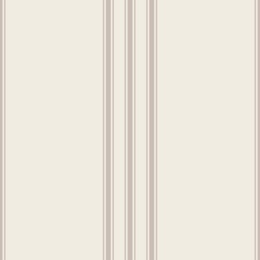 JUMBO // classic ticking stripes - creamy white_ silver rust blush - traditional simple minimalist