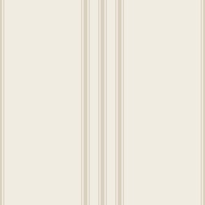 JUMBO // classic ticking stripes - bone beige_ creamy white - traditional simple minimalist