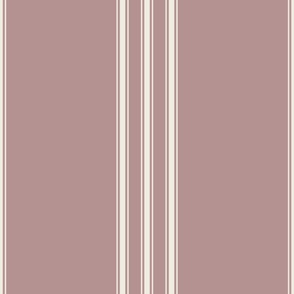 JUMBO // classic ticking stripes - creamy white_ dusty rose pink 02 - traditional simple minimalist