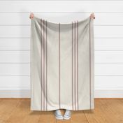 JUMBO // classic ticking stripes - creamy white_ dusty rose pink - traditional simple minimalist