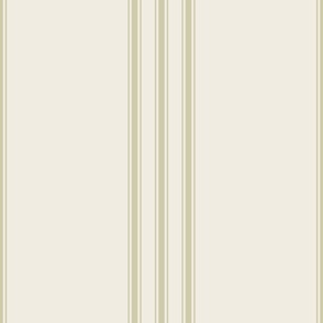JUMBO // classic ticking stripes - creamy white_ thistle green - traditional simple minimalist