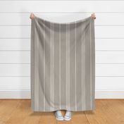 large scale // classic ticking stripes - cloudy silver taupe_ creamy white 02 - traditional simple minimalist