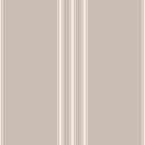 medium scale // classic ticking stripes - creamy white_ silver rust blush 02 - traditional simple minimalist