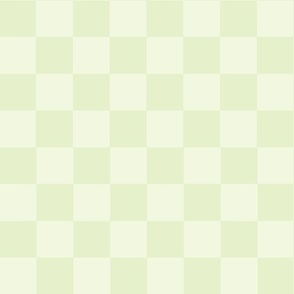 Neutral, Minimalist 1.5 Inch Checkerboard in Pale Sprout Green
