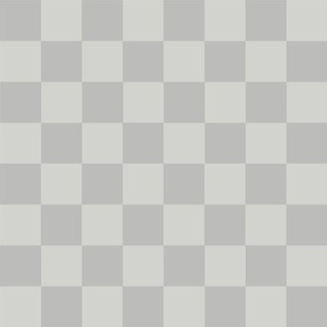 Neutral, Minimalist 1.5 Inch Checkerboard in Pale Smoke Grey 