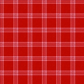 (small scale) Red & Pink Window Pane Plaid - Valentines day - LAD23