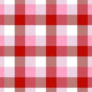 (small scale) Red & Pink Plaid - Valentines day - LAD23