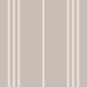 small scale // classic ticking stripes - creamy white_ silver rust blush 02 - traditional simple minimalist