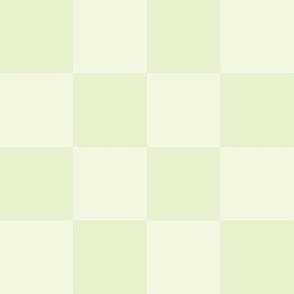 Neutral, Minimalist 3 Inch Checkerboard in Pale Sprout Green