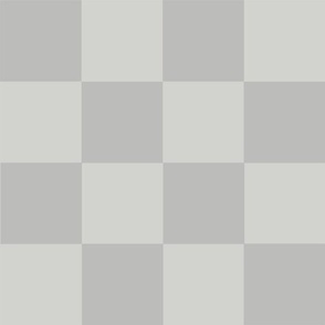 Neutral, Minimalist 3 Inch Checkerboard in Pale Smoke Grey