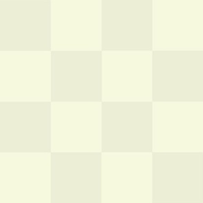 Neutral, Minimalist 3 Inch Checkerboard in Pale Buttercream
