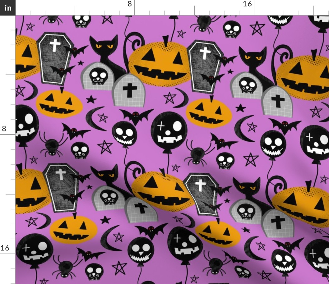 Halloween Spooky Balloon Party Lilac