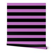 Halloween Stripes Black Lilac