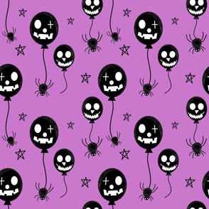  Halloween Spooky Ghost  Balloons Lilac