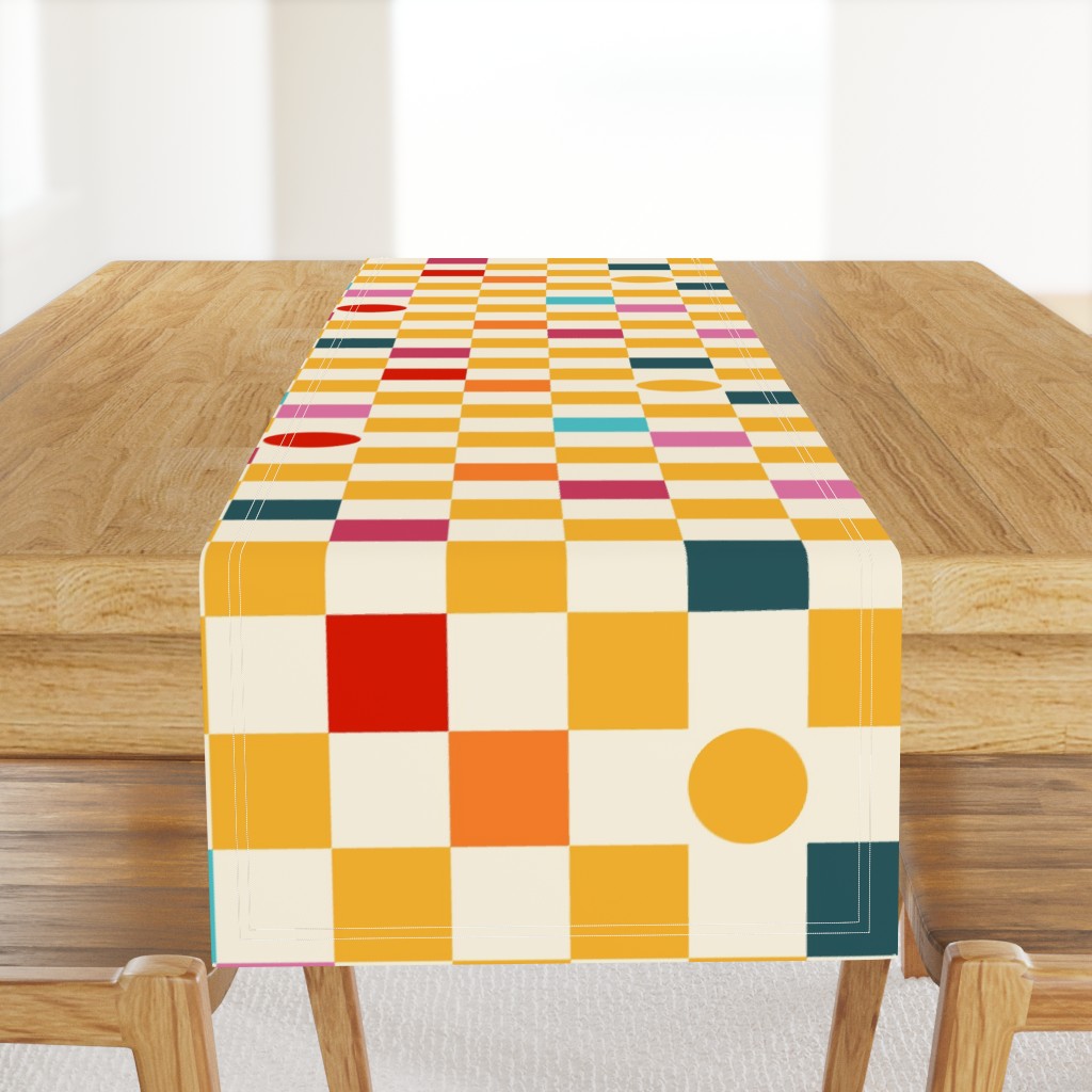 Fun colorful Checker, bright checkerboard