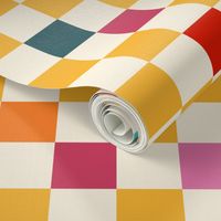 Fun colorful Checker, bright checkerboard