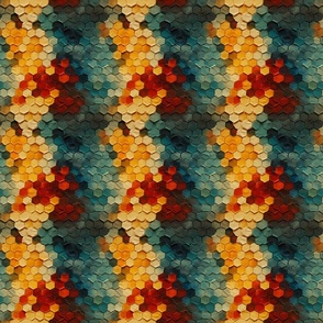 Honeycomb Impasto Pattern