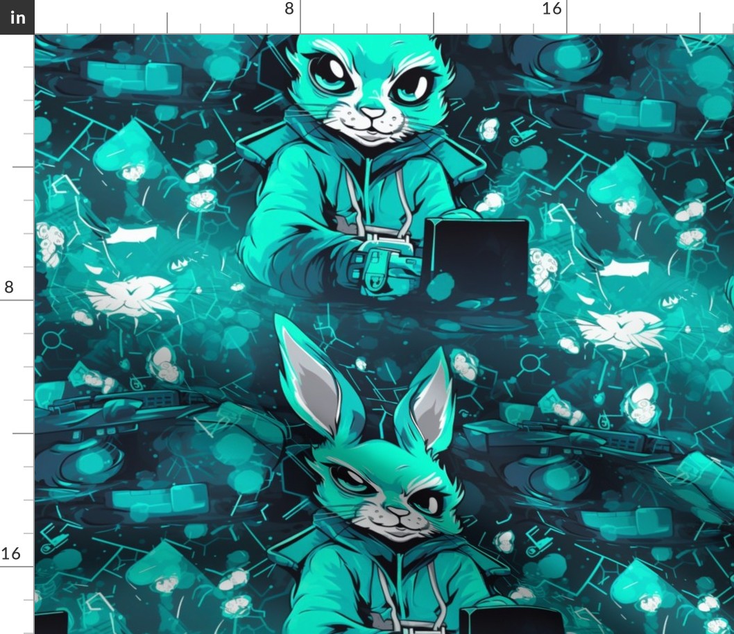 Cyber Bunny Teal