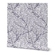 1887 "Willow Bough" by William Morris in Royal Purple Monochrome - Coordinate