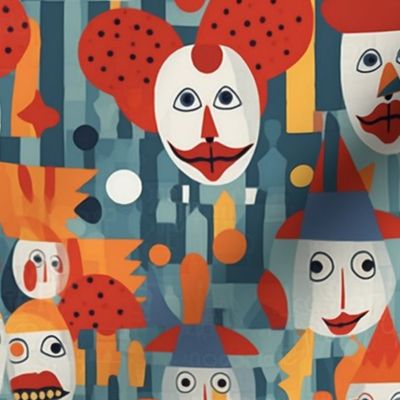 the many cubism clowns inspired by modigliani