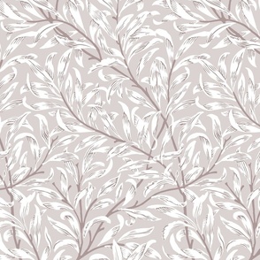 1887 "Willow Bough" by William Morris in Regency Orchid Monochrome - Coordinate