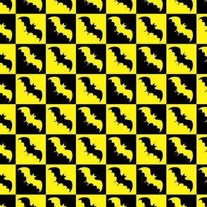 bats checkerboard 2 black and yellow