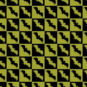 bats checkerboard 2 black and 70s green