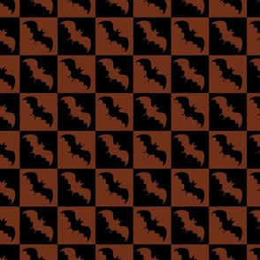bats checkerboard 2 black and brown
