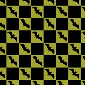 bats checkerboard black and 70s green