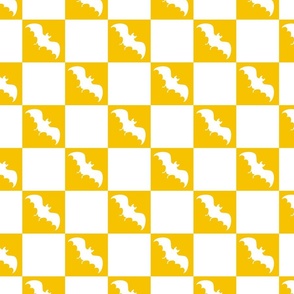 bats checkerboard white and burnt gold