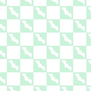 bats checkerboard white and pastel green