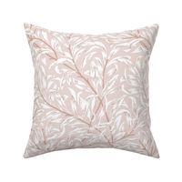 1887 "Willow Bough" by William Morris in Regency Pink Monochrome - Coordinate