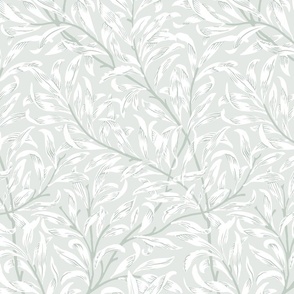 1887 "Willow Bough" by William Morris in Regency Mint Monochrome - Coordinate