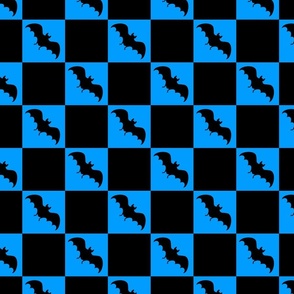 bats checkerboard black and bright blue