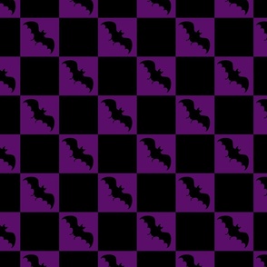 bats checkerboard black and purple