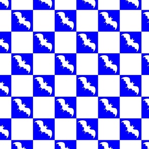 bats checkerboard white and royal blue