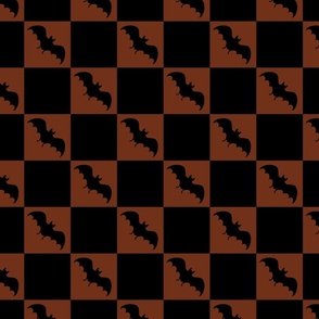 bats checkerboard black and brown
