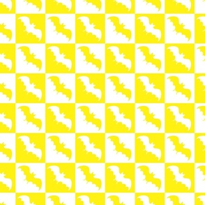 bats checkerboard 2 white and yellow