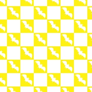 bats checkerboard white and yellow