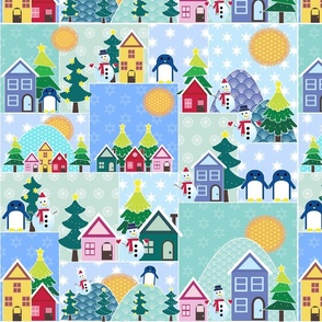 Apricity_ Winter Sun_ Snowman_ Winter village_ Christmas Holiday