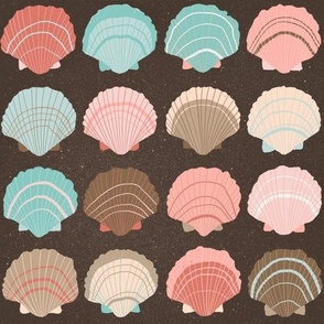 Mermaid beach seashells (chocolate)