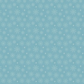 Tossed Snowflakes - Frosty Blue - Small